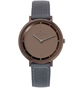 Reloj analógico de cuarzo para hombre Pierre Cardin con correa de tela 3ATM 41 mm CBV.1036 Gris/Marrón Reloj analógico de cuarzo para hombre Pierre Cardin con correa de tela 3ATM 41 mm CBV.1036 Gris/Marrón