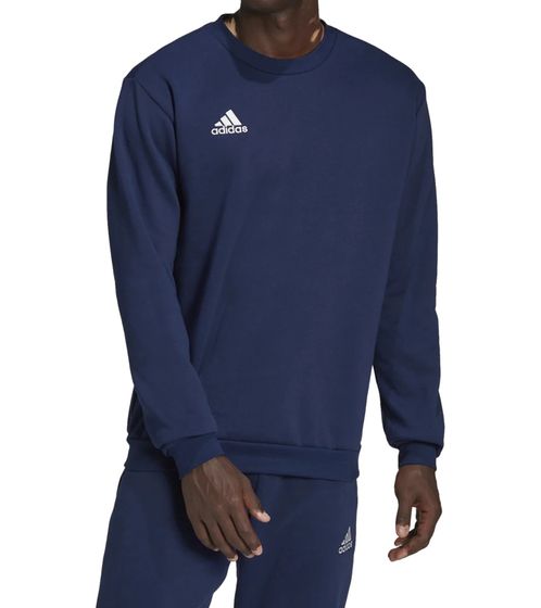 adidas Entrada 22 SW-Top Men's Round Neck Pullover Sustainable Men's Cotton Sweater Sweatshirt H57480 Navy