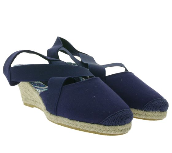 Citywalk Sandalette stylische Damen Sandalen mit blauen Gummibändern 89353835 Dunkelblau