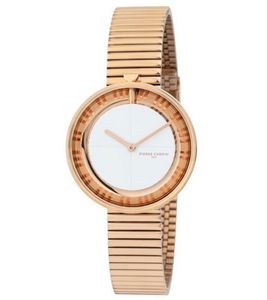 Orologio da donna Pierre Cardin con quadrante senza tempo analogico al quarzo con bracciale in acciaio inossidabile 3ATM 32mm CCMA.0017 oro rosa/bianco Orologio da donna Pierre Cardin con quadrante senza tempo analogico al quarzo con bracciale in acciaio inossidabile 3ATM 32mm CCMA.0017 oro rosa/bianco