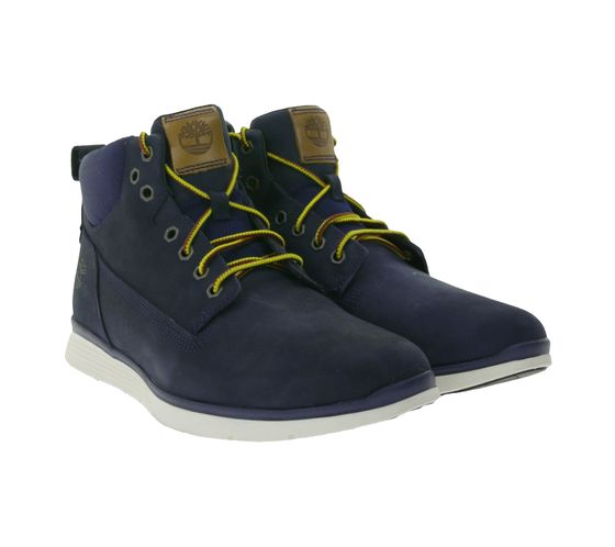 Timberland Killington Chukka men's genuine leather shoes, sole with SensorFlex technology, ankle-high boots with OrthoLite insole 29804062 blue/yellow