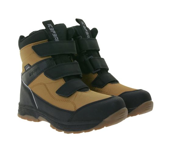 ICEPEAK ALGA JR waterproof winter boots warm children's winter boots for boys and girls 98708006 brown/black