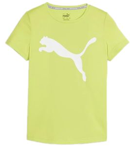 PUMA women's summer shirt with DryCell technology cotton shirt short-sleeved shirt with PUMA logo 586454 40 yellow/white