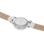 Pierre Cardin ladies two-hand wristwatch dial with silver circle details analogue quartz watch with leather strap 3ATM 27mm CCM.05 silver/black/white/blue/grey/pink