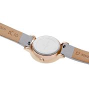 Pierre Cardin ladies two-hand wristwatch dial with silver circle details analogue quartz watch with leather strap 3ATM 27mm CCM.05 silver/black/white/blue/grey/pink