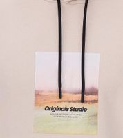 Sweat à capuche en coton pour homme JACK & JONES Esterbro Newton avec imprimé Originals Studio 12266801 Beige