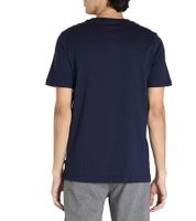T-shirt en coton pour homme PUMA avec grand lettrage PUMA T-shirt à col rond T-shirt de sport 854742 05 Bleu foncé/blanc