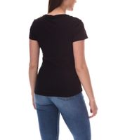 T-shirt en coton PUMA City pour femme avec inscription Madrid T-shirt à manches courtes et col rond 575957 15 Noir/Blanc