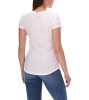 T-shirt en coton PUMA City pour femme avec inscription Vienna T-shirt à manches courtes et col rond 575957 24 Blanc/Noir