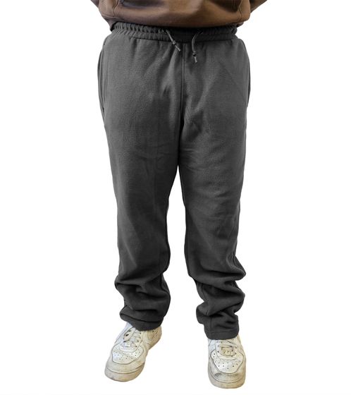 MAUI SPORTS Herren Fleece-Hose Freizeit-Jogger Homewear Oeko-Tex 100 zertifiziert 9087474 Grau