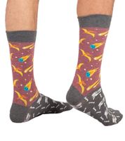 1 Paar Moustard Extinction Baumwoll-Socken mit Kometen und Dinosauriern gemusterte lange Strümpfe 18S-EXT Grau/Rosa/Bunt 1 Paar Moustard Extinction Baumwoll-Socken mit Kometen und Dinosauriern gemusterte lange Strümpfe 18S-EXT Grau/Rosa/Bunt