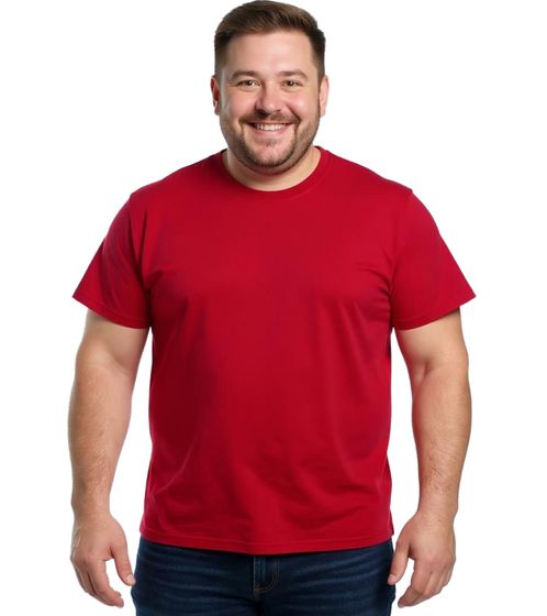 ELEVATE Heros Men's 4XL & 5XL T-Shirt Plain Cotton Shirt 150 g/m2 Basic Shirt Undershirt Large Sizes 3802825 Red