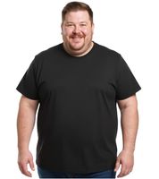 ELEVATE Heros Herren 4XL & 5XL T-Shirt schlichtes Baumwoll-Shirt 150 g/m2 Basic-Shirt Unterzieh-Shirt Große Größen 3802899 Schwarz