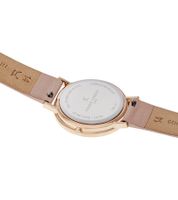 Pierre Cardin ladies' wristwatch with branded initials print, analogue quartz watch with leather strap 3ATM 31mm CBV.15 black, pink, white or beige
