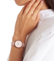 Pierre Cardin ladies' wristwatch with branded initials print, analogue quartz watch with leather strap 3ATM 31mm CBV.15 black, pink, white or beige