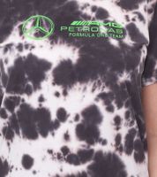 Mercedes-Benz AMG Petronas F1 Tie Dye Damen Baumwoll-Shirt Rundhals-Shirt mit Team- und Sponsoren-Logos T-Shirt im Batik Look 701225035 Braun oder Schwarz Mercedes-Benz AMG Petronas F1 Tie Dye Damen Baumwoll-Shirt Rundhals-Shirt mit Team- und Sponsoren-Logos T-Shirt im Batik Look 701225035 Braun oder Schwarz