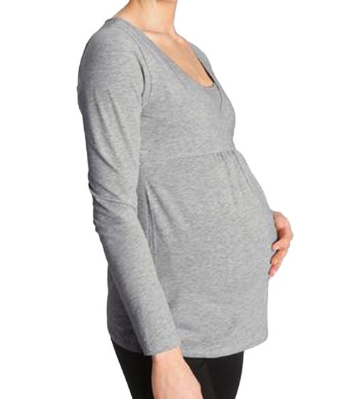 nine 9 months women's simple pregnancy shirt maternity fashion 44189220 gray