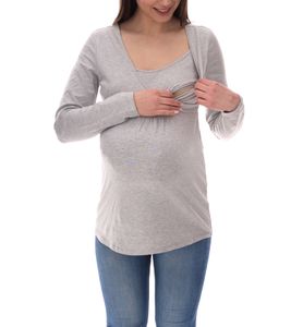neun 9 monate Damen schlichtes Schwangerschafts-Shirt Umstands-Mode 44189220 Grau neun 9 monate Damen schlichtes Schwangerschafts-Shirt Umstands-Mode 44189220 Grau