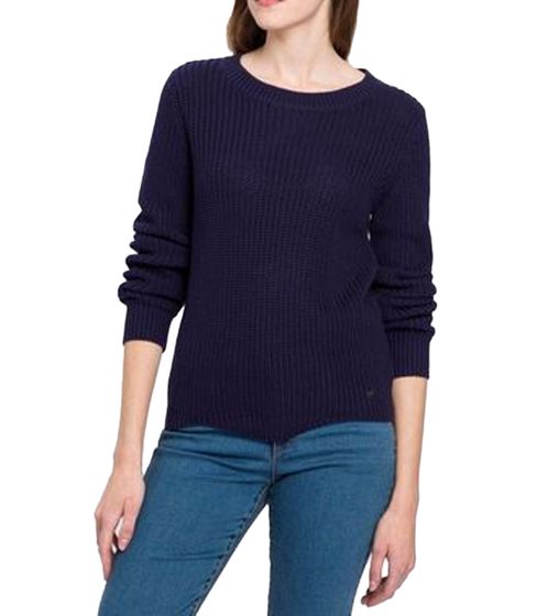 ARIZONA women's knitted sweater, cotton sweater, round neck sweater 24360544 dark blue