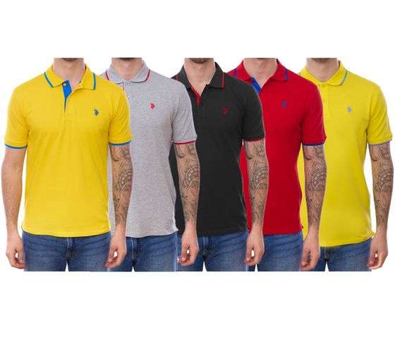 U.S. POLO ASSN. Men's polo shirt Basic shirt Cotton shirt Short-sleeved shirt in various colors