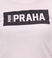 T-shirt en coton PUMA City pour femme avec inscription Praha/Prague, Paris, Vienna ou Madrid T-shirt à manches courtes T-shirt à col rond 575957 Blanc ou noir
