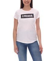T-shirt en coton PUMA City pour femme avec inscription Praha/Prague, Paris, Vienna ou Madrid T-shirt à manches courtes T-shirt à col rond 575957 Blanc ou noir