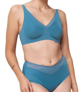 Triumph True Shape Sensation women's underwear elegant minimizer bra lightweight wire-free bra with adjustable straps 10207950 6749/8S blue