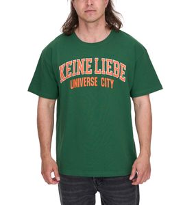 KEINE LIEBE Universe City Herren Baumwoll-Shirt mit farblichen Akzenten T-Shirt Rundhals-Shirt Kurzarm-Shirt KLTS1010 Grün/Orange KEINE LIEBE Universe City Herren Baumwoll-Shirt mit farblichen Akzenten T-Shirt Rundhals-Shirt Kurzarm-Shirt KLTS1010 Grün/Orange