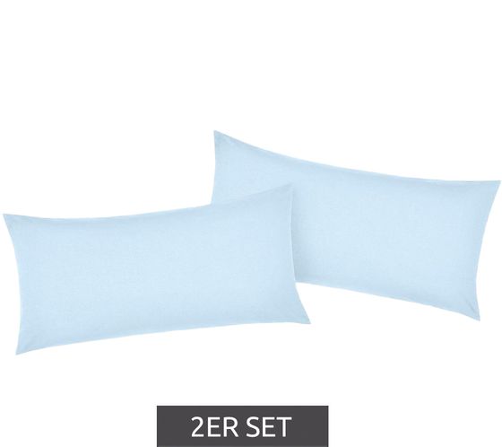 Set of 2 my home cushion covers, cuddly cotton cushions, 40x80cm, home decoration 16119704 light blue