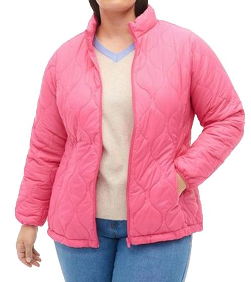 Zizzi Damen Jacke leichte Stepp-Jacke mit Stehkragen Übergangs-Jacke Große Größen 31997714 Pink