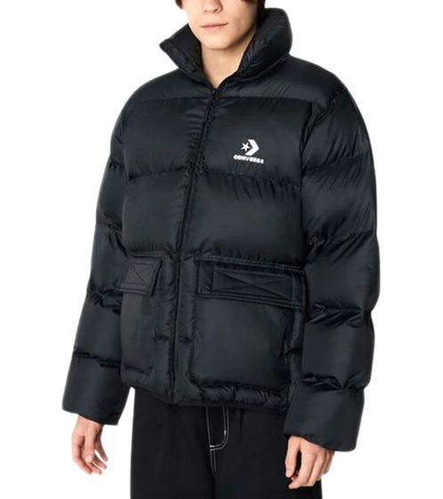 CONVERSE Herren winddichte Stepp-Jacke gefütterte Puffer-Jacke Herbst-Jacke 61111047 Schwarz