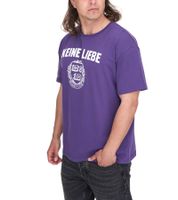 KEINE LIEBE Universe City et Broken Heart Club T-shirt en coton pour homme avec accents de couleur T-shirt à col rond T-shirt à manches courtes KLTS10 en jaune, vert, bleu, rouge, violet ou gris