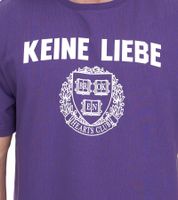 KEINE LIEBE Universe City et Broken Heart Club T-shirt en coton pour homme avec accents de couleur T-shirt à col rond T-shirt à manches courtes KLTS10 en jaune, vert, bleu, rouge, violet ou gris