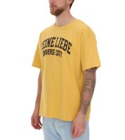 KEINE LIEBE Universe City et Broken Heart Club T-shirt en coton pour homme avec accents de couleur T-shirt à col rond T-shirt à manches courtes KLTS10 en jaune, vert, bleu, rouge, violet ou gris