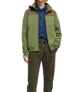 SCOTCH & SODA men's jacket water-repellent outdoor jacket in color block design 69878052 Khaki