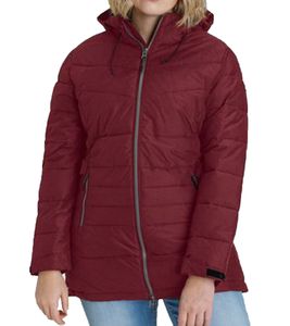 G.I.G.A. DX by killtec Women's Jacket, Water-Repellent Quilted Jacket with Hood, Outdoor Jacket 92193343 Wine Red