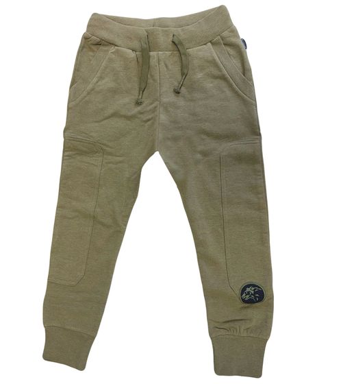 Sanetta Kinder Sweat-Hose für Jungen aus Baumwolle weiche Jogging-Hose mit Kordelzug Alltags-Hose 126500 40080 Khaki