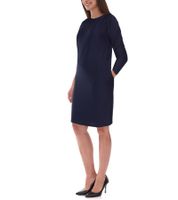 Robe d'été en jersey pour femme en maille côtelée avec manches 3/4 962523 bleu foncé