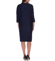 Robe d'été en jersey pour femme en maille côtelée avec manches 3/4 962523 bleu foncé