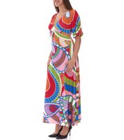 Robe d'été colorée en jersey pour femme avec imprimé all-over 933255 Coloré