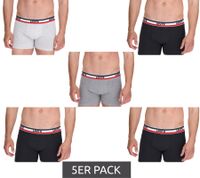 Lot de 5 boxers pour homme LEVI'S en coton avec des accents colorés sur la ceinture 701224335 Noir/Gris