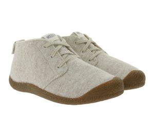 KEEN Mosey Chukka Damen Filz-Halbschuhe nachhaltige Mid-Boots mit Eco Anti-Odor Schnür-Schuhe 1026447 Beige