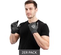 Confezione da 2 guanti da ciclismo da uomo EGREGIE con fodera in pile, guanti da corsa con funzione touch per smartphone, guanti sportivi, neri Confezione da 2 guanti da ciclismo da uomo EGREGIE con fodera in pile, guanti da corsa con funzione touch per smartphone, guanti sportivi, neri