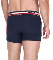 Lot de 5 boxers en coton pour homme LEVI'S avec des accents colorés sur la ceinture 701224335 Noir/Gris ou Noir/Gris/Bleu