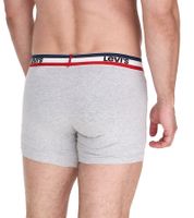 Lot de 5 boxers en coton pour homme LEVI'S avec des accents colorés sur la ceinture 701224335 Noir/Gris ou Noir/Gris/Bleu