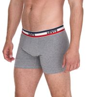 Lot de 5 boxers en coton pour homme LEVI'S avec des accents colorés sur la ceinture 701224335 Noir/Gris ou Noir/Gris/Bleu