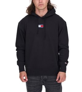 Sweat à capuche et manches longues pour homme TOMMY JEANS, en coton, DM0DM16384 BDS, noir/vert