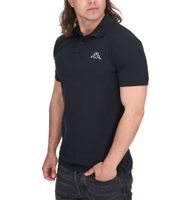 Kappa Men's Cotton Polo Shirt with Small Embroidery, Short-Sleeved Pique Knit Polo Shirt, 303173NC A03 Black Kappa Men's Cotton Polo Shirt with Small Embroidery, Short-Sleeved Pique Knit Polo Shirt, 303173NC A03 Black
