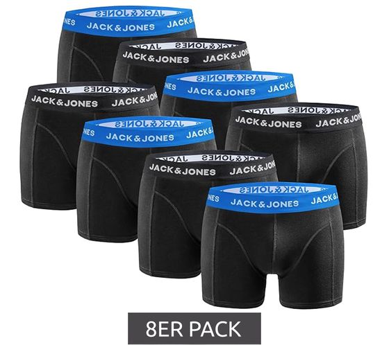 8-pack of JACK & JONES men's boxer shorts, breathable cotton underwear, 12259926, black/blue