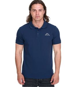 Polo Kappa en coton pour homme avec petite broderie, manches courtes, maille piquée, 303173NC A05, bleu foncé Polo Kappa en coton pour homme avec petite broderie, manches courtes, maille piquée, 303173NC A05, bleu foncé
